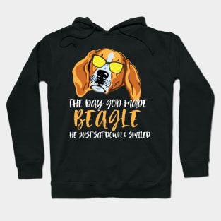 The day God made beagle He just sat down and smiled Hoodie